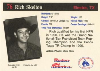 1991 Rodeo America Set B #76 Rich Skelton Back
